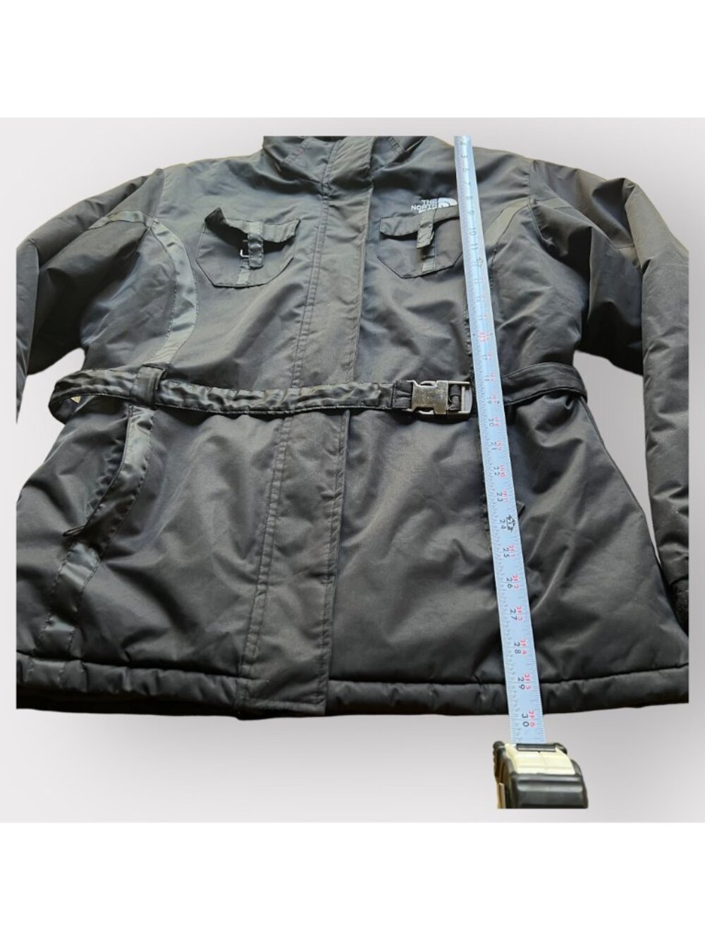 The North Face Womens Size XXL Black HyVent Insulated Belted Rain Parka Jacket - Picture 5 of 16